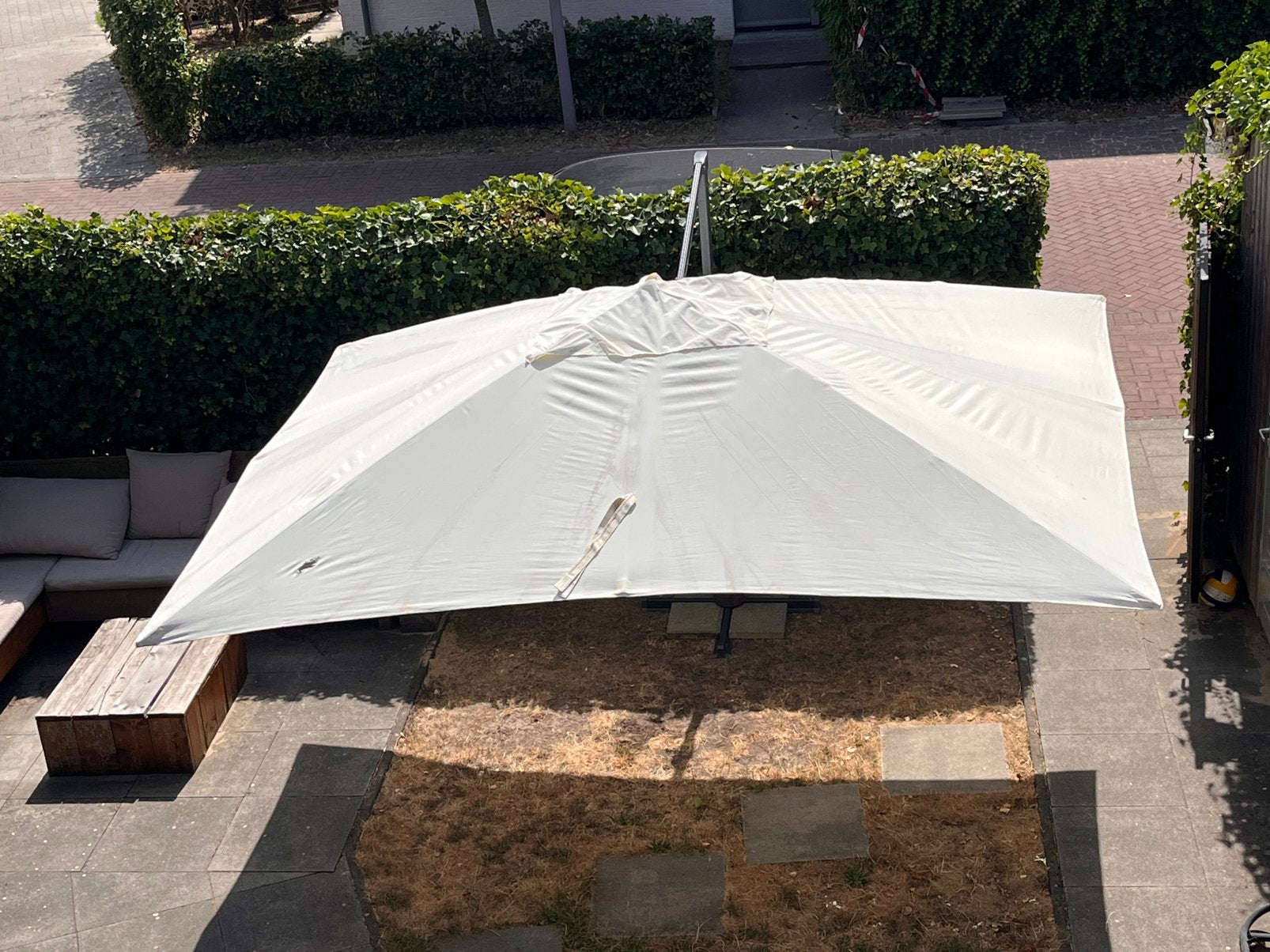 Verstelbare parasol 400x300, Verstelbaar, Gebruikt, Ophalen of Verzenden, Zweefparasol