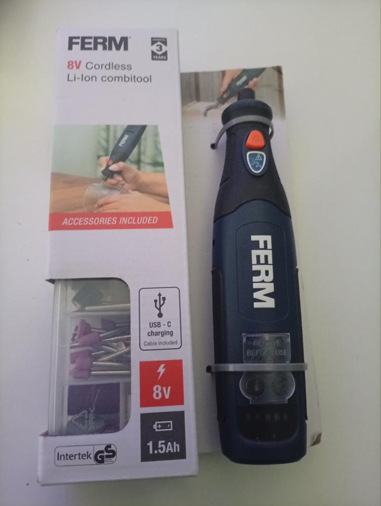 Ferm 8V Draadloze Li-Ion Combitool met Accessoires, Ophalen of Verzenden, Nieuw