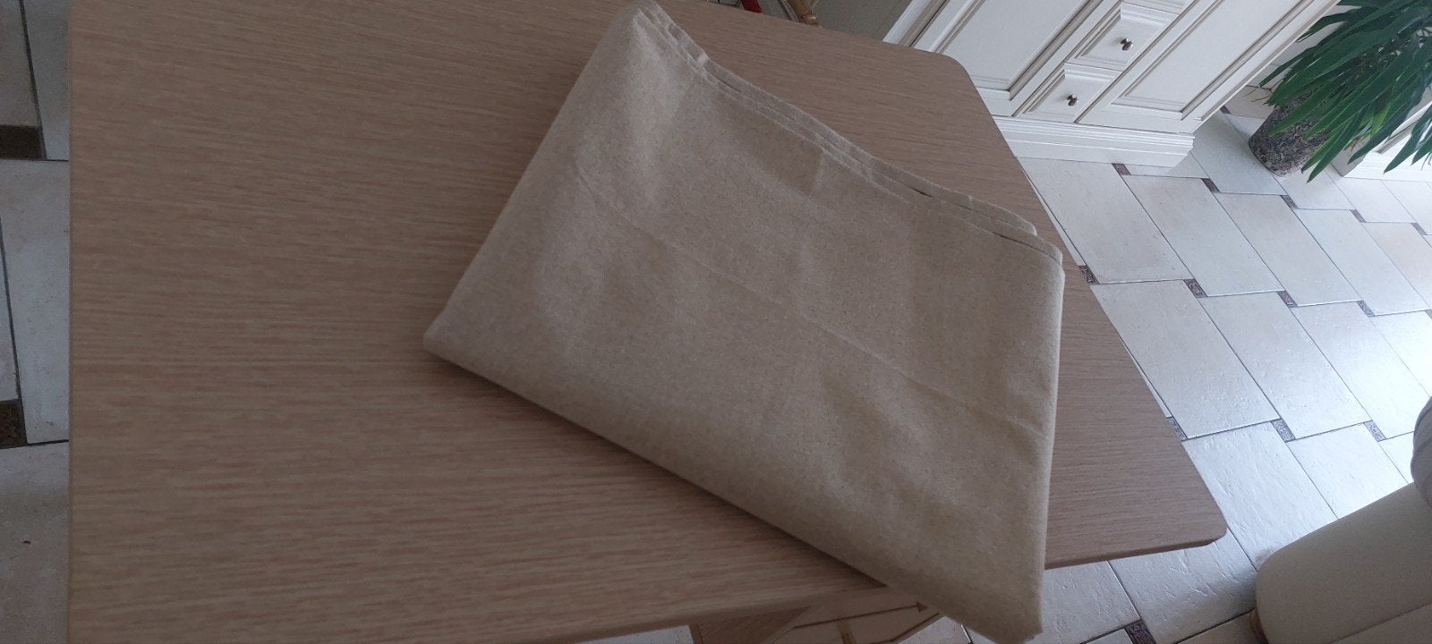 ROSENMANDEL deels verduisterend gordijnen, Beige, Plooiafwerking, Ophalen of Verzenden, Zo goed als nieuw