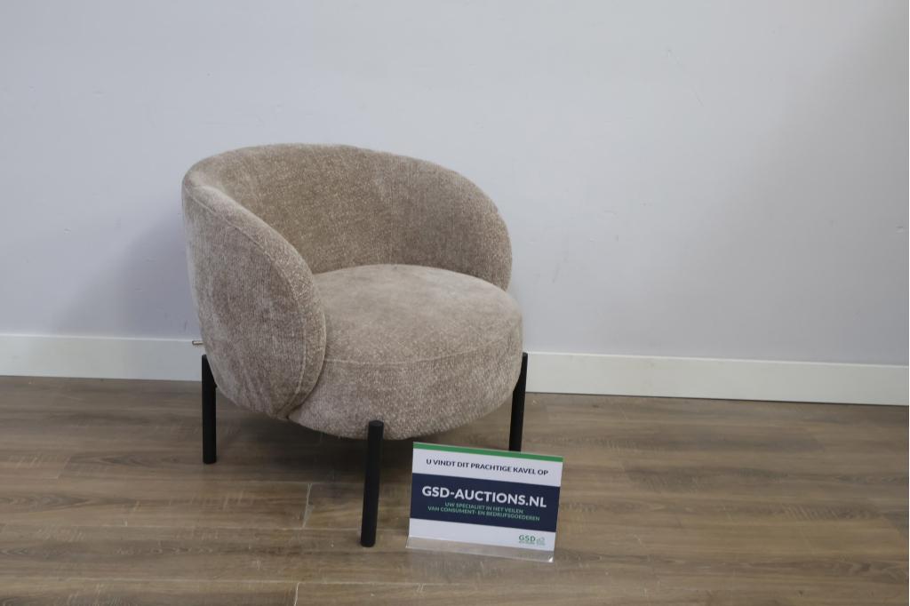 Taupe Loungestoel van By-Boo, Ophalen of Verzenden, Niet ingevuld, Niet ingevuld, Niet ingevuld