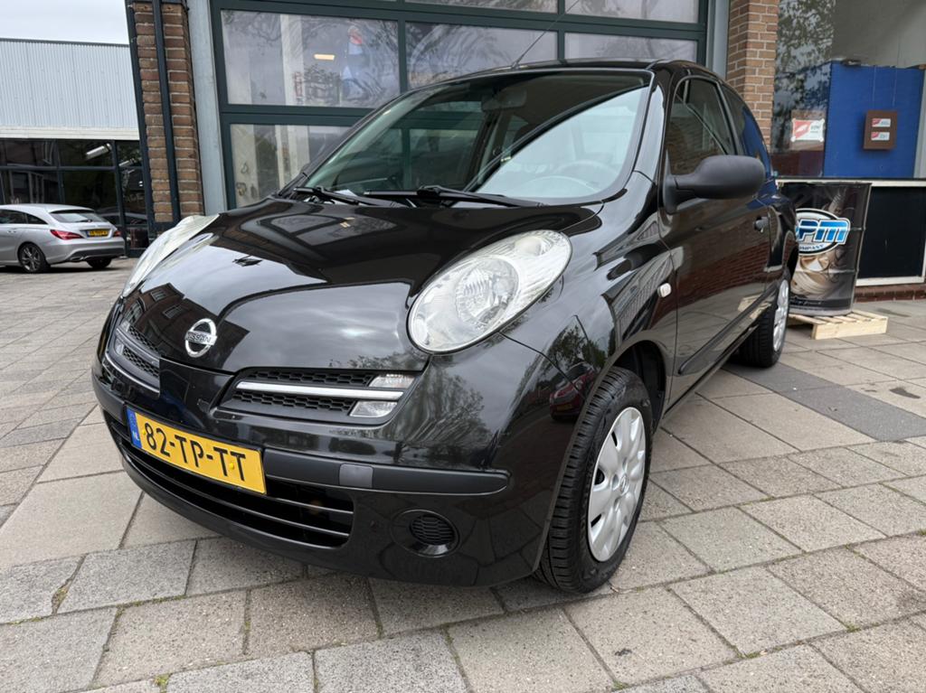Nissan Micra 1.2 48KW 3DR 2006 Zwart | Airco | 2e eigenaar, Auto's, 4 cilinders, Zwart, Origineel Nederlands, Handgeschakeld