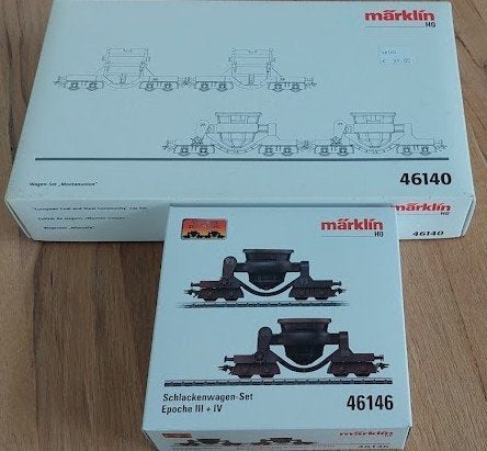 Marklin 46140 en 46142 samen 6 delige wagonset, Wisselstroom, Wagon, Ophalen of Verzenden, Zo goed als nieuw