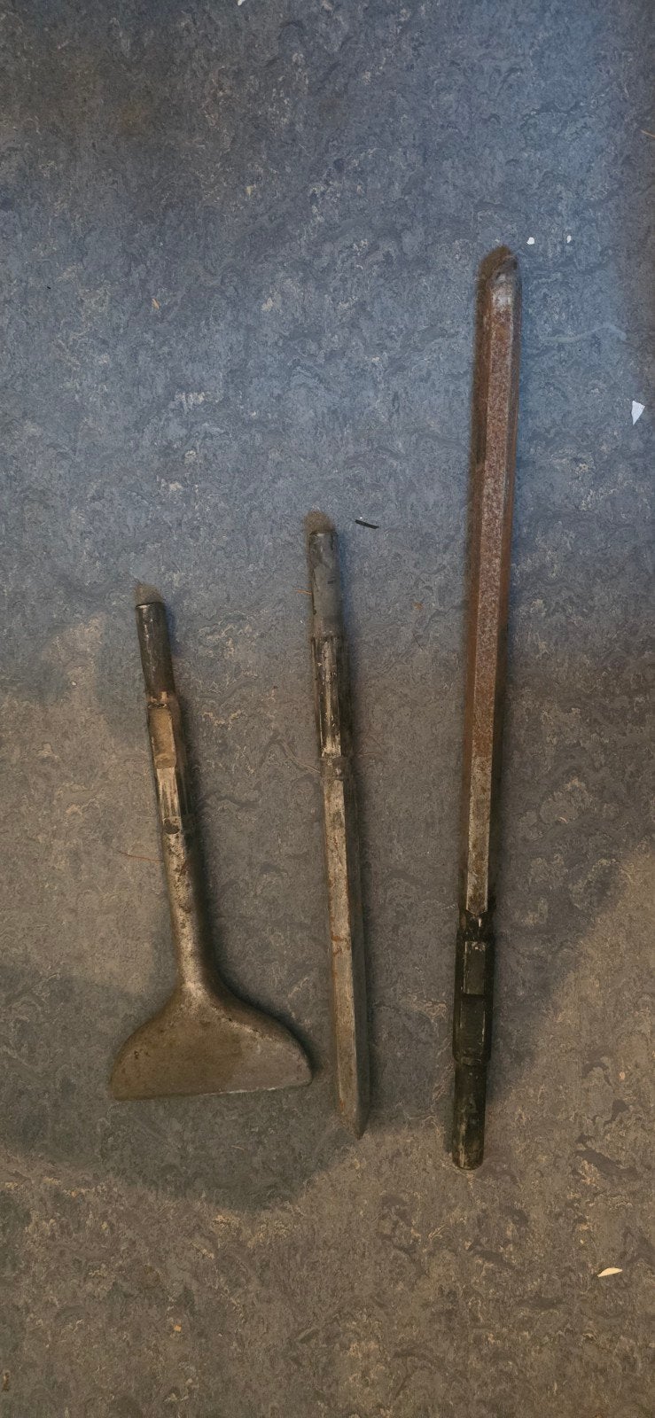 beitels zwaar voor hakmachine. langste is 53 cm, Ophalen of Verzenden, Gebruikt