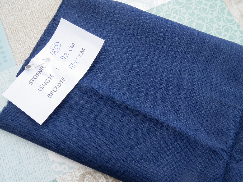 Kleine lap stof blauw katoen, Hobby en Vrije tijd, Stoffen en Lappen, Blauw, Nieuw, Ophalen of Verzenden, 30 tot 120 cm