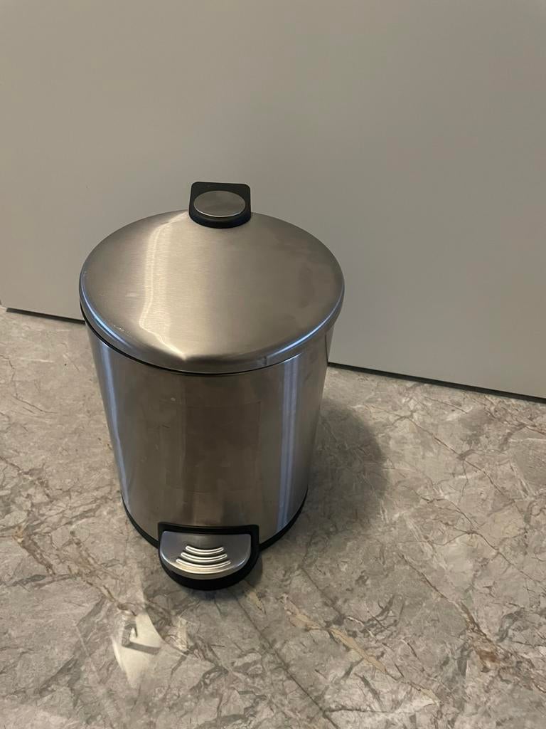 Rvs prullenbak, 50 tot 75 cm, 40 liter of meer, Ophalen of Verzenden, Zo goed als nieuw