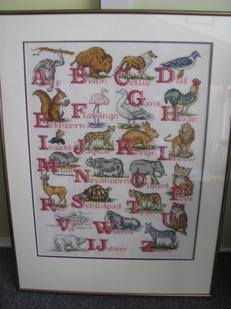 Het ABC * borduurwerk * vogels & dieren * PRACHTIG *, Ophalen