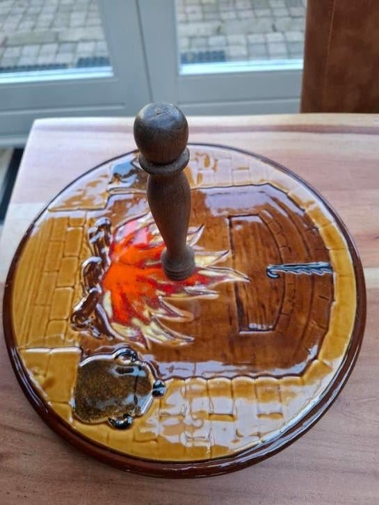 Vallauris Vintage Keramiek Kaasplank 70s, Antiek en Kunst, Ophalen of Verzenden