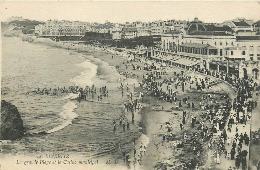 381-153-037 Biarritz La Grande Plage, Verzenden, Voor 1920, Frankrijk