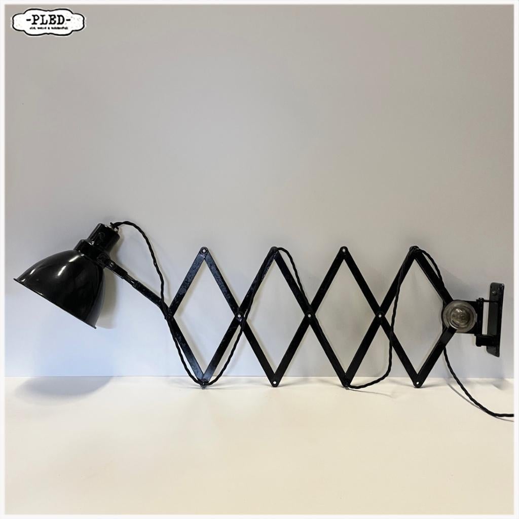 Grote schaarlamp van Philipp Weber, 1930s Bauhaus, Ophalen of Verzenden