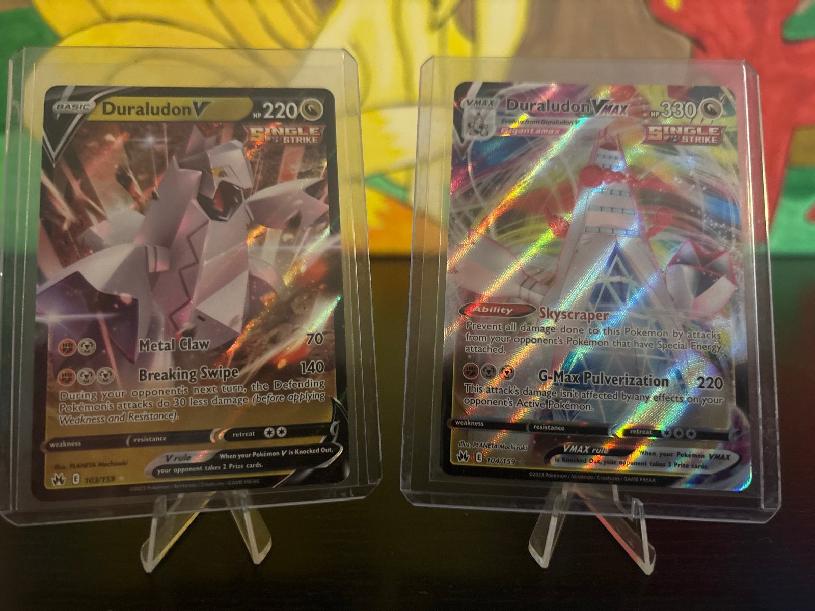 Crown Zenith - Duraludon V & VMAX Pokémon kaarten, Ophalen of Verzenden, Zo goed als nieuw, Meerdere kaarten