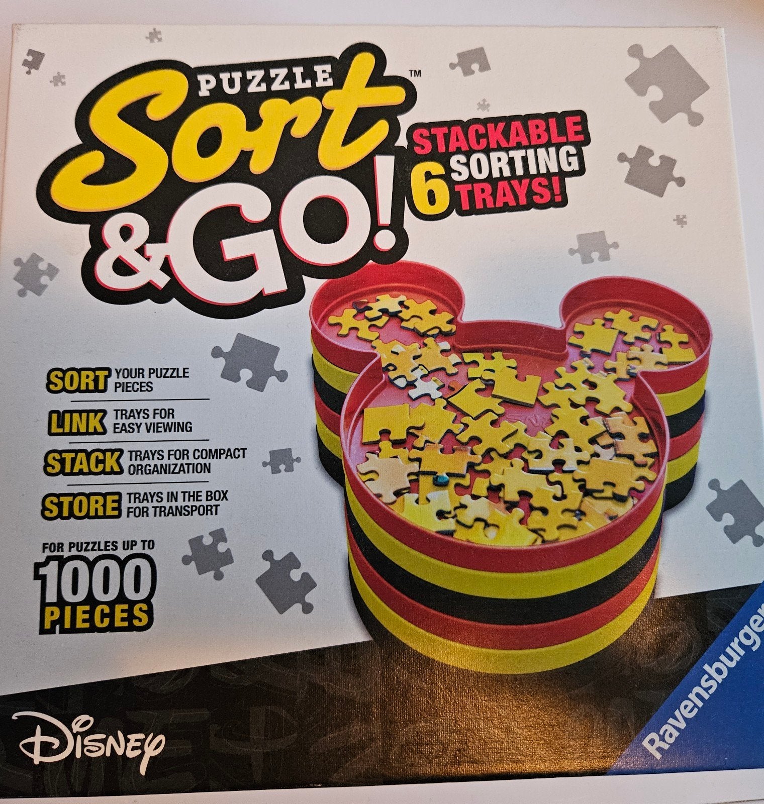 Disney Ravensburger Puzzle Sort & Go! Mickey Mouse, Ophalen of Verzenden, Minder dan 500 stukjes, Zo goed als nieuw, Overige typen