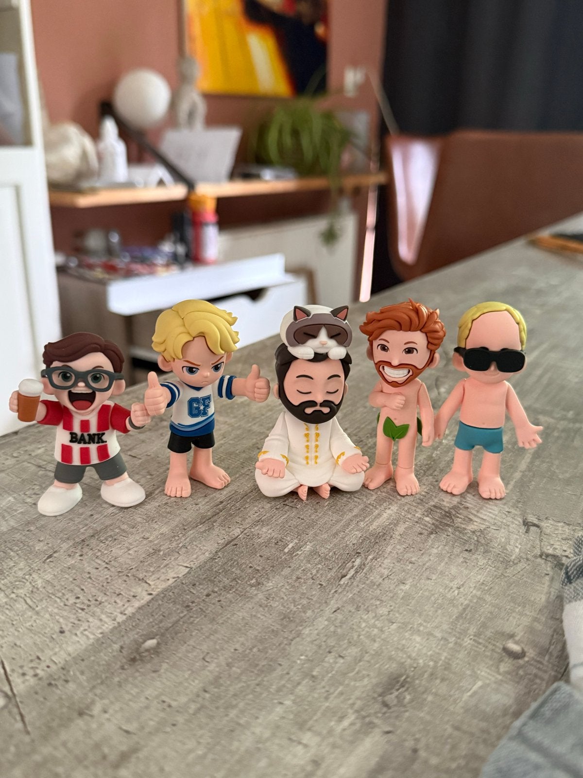 Set van 5 bankzitters poppetjes - Nieuwstaat, Ophalen of Verzenden, Zo goed als nieuw