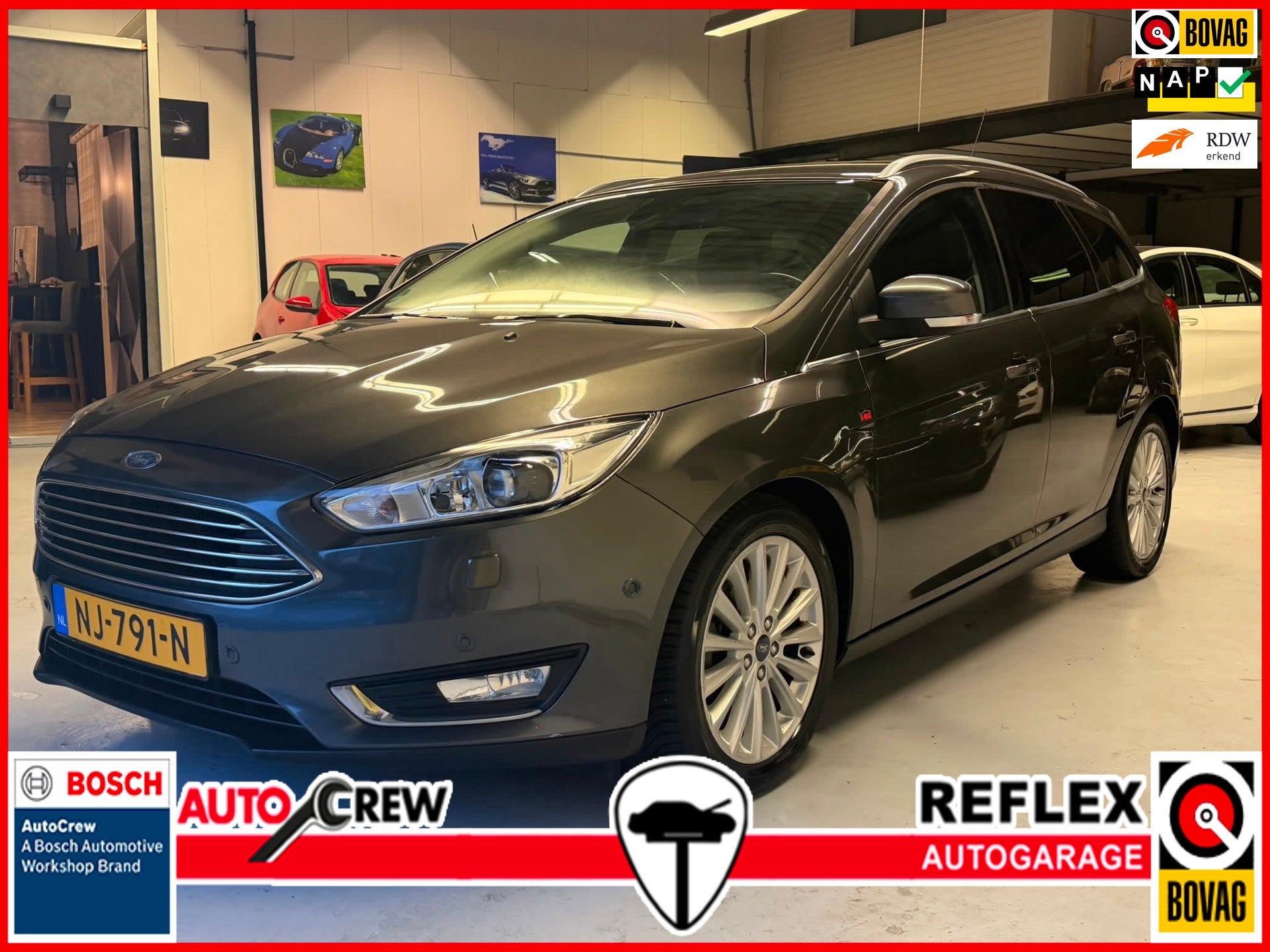 Ford Focus Wagon 1.0 Titanium V-Max NAVI|CRUISE|VERW.STOEL|T, Auto's, Euro 6, Origineel Nederlands, Handgeschakeld, 3 cilinders