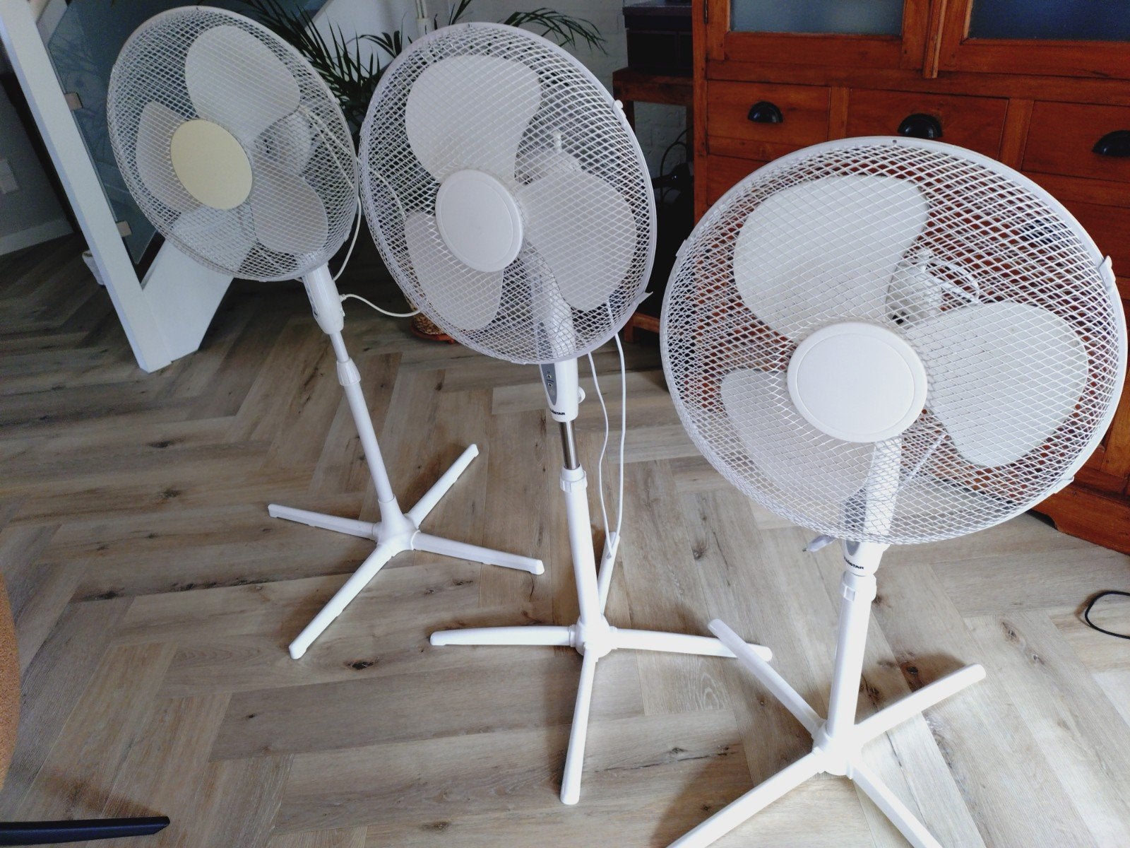ventilatoren - Set van 3 in een koop, Witgoed en Apparatuur, Ventilatoren, Ophalen, Gebruikt, Statiefventilator