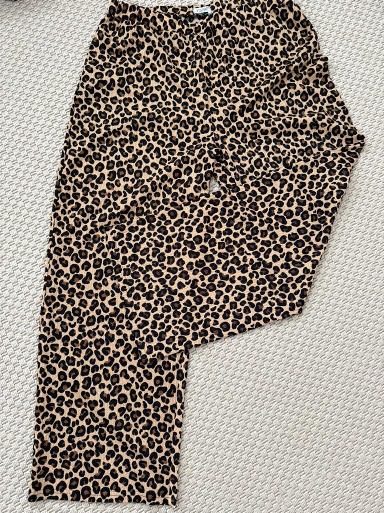 Broek met panterprint xl, Bruin, Maat 46/48 (XL) of groter, Ophalen of Verzenden, Zo goed als nieuw