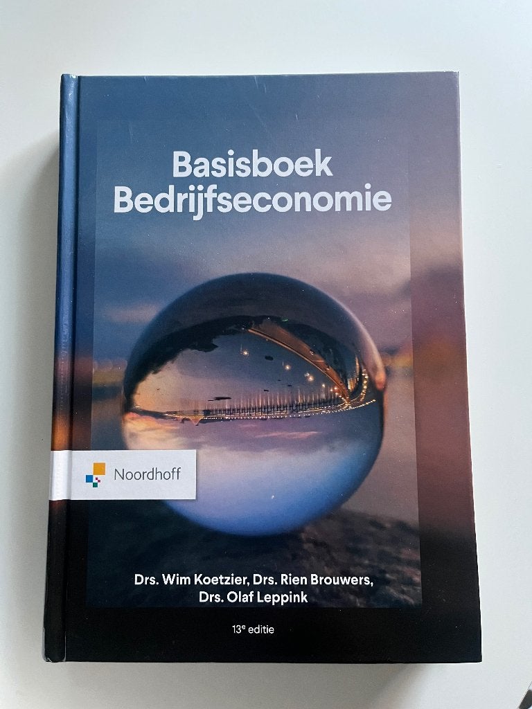 Basisboek Bedrijfseconomie, Noordhoff, Ophalen of Verzenden, Zo goed als nieuw, Economie en Marketing