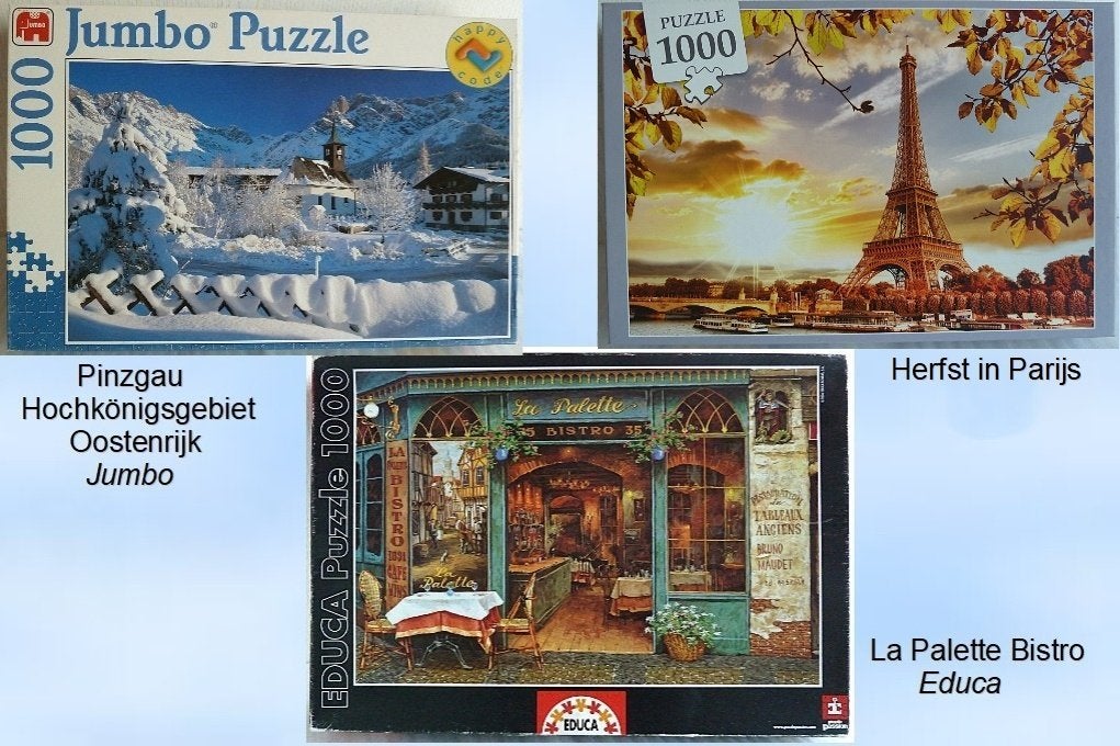 Puzzels 1000 stukjes Jumbo en Educa, Ophalen of Verzenden, 500 t/m 1500 stukjes, Gebruikt, Legpuzzel