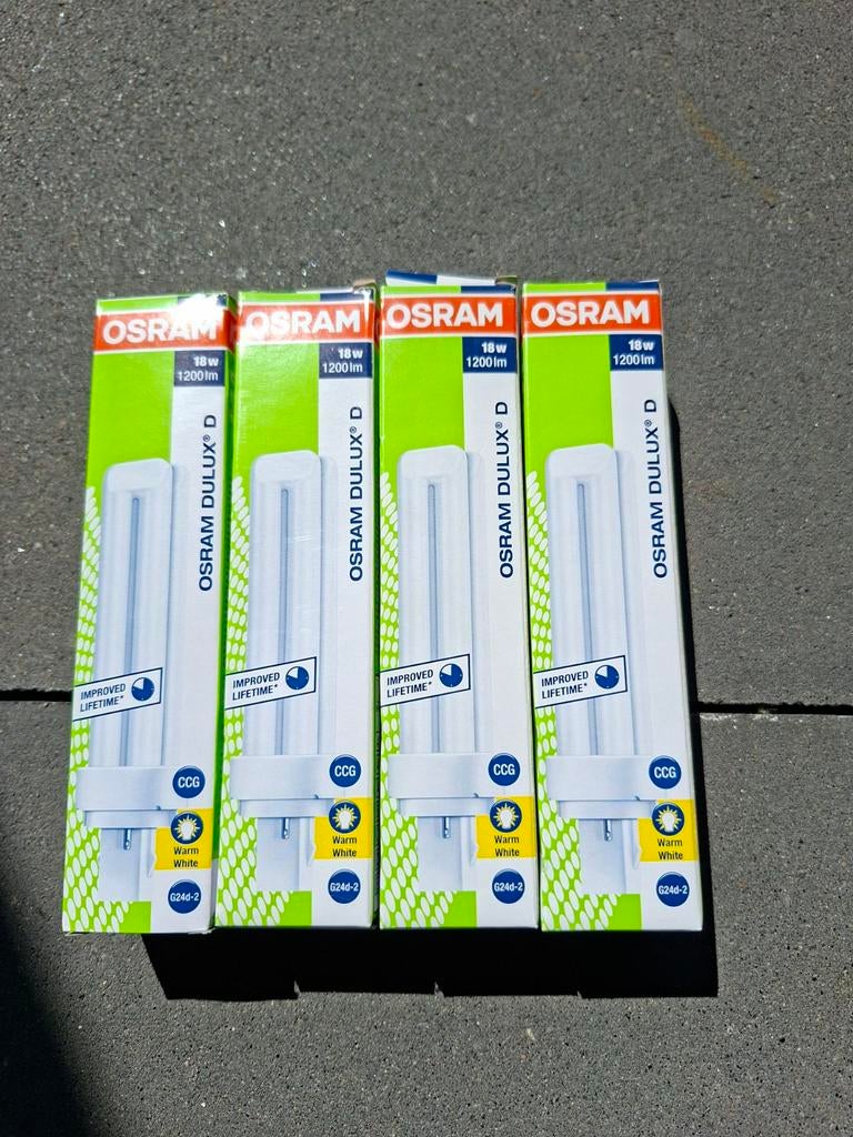 4x OSRAM DULUX D 18W/827 G24d-2 Warm Wit Lampen, Ophalen of Verzenden, Nieuw, Modern