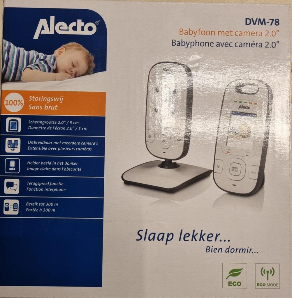 NIEUWE BABYPHONE ALECTO DVM 78 met camera 2.0, Ophalen of Verzenden, Nieuw, 250 meter of meer, Camera