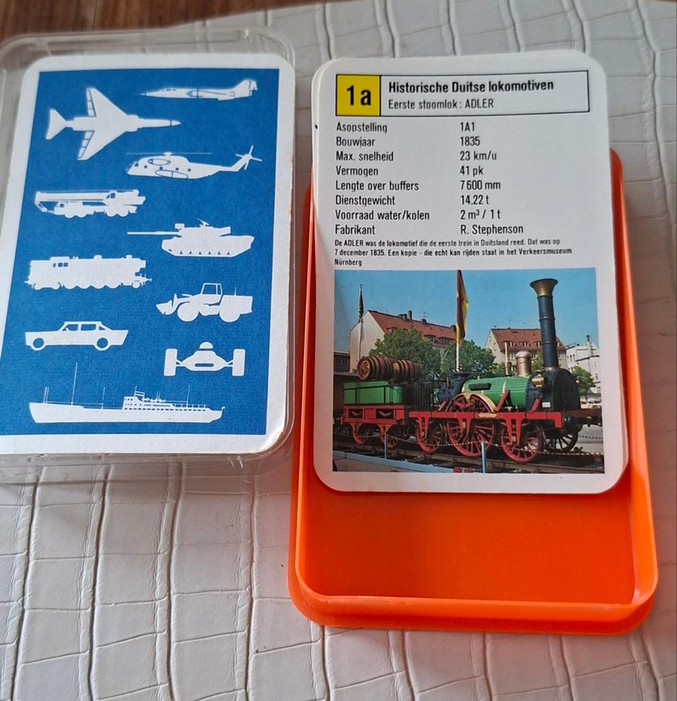 Treinen-Historische Duitse locomotieven kaartspel, Ophalen of Verzenden, Gebruikt, Trein