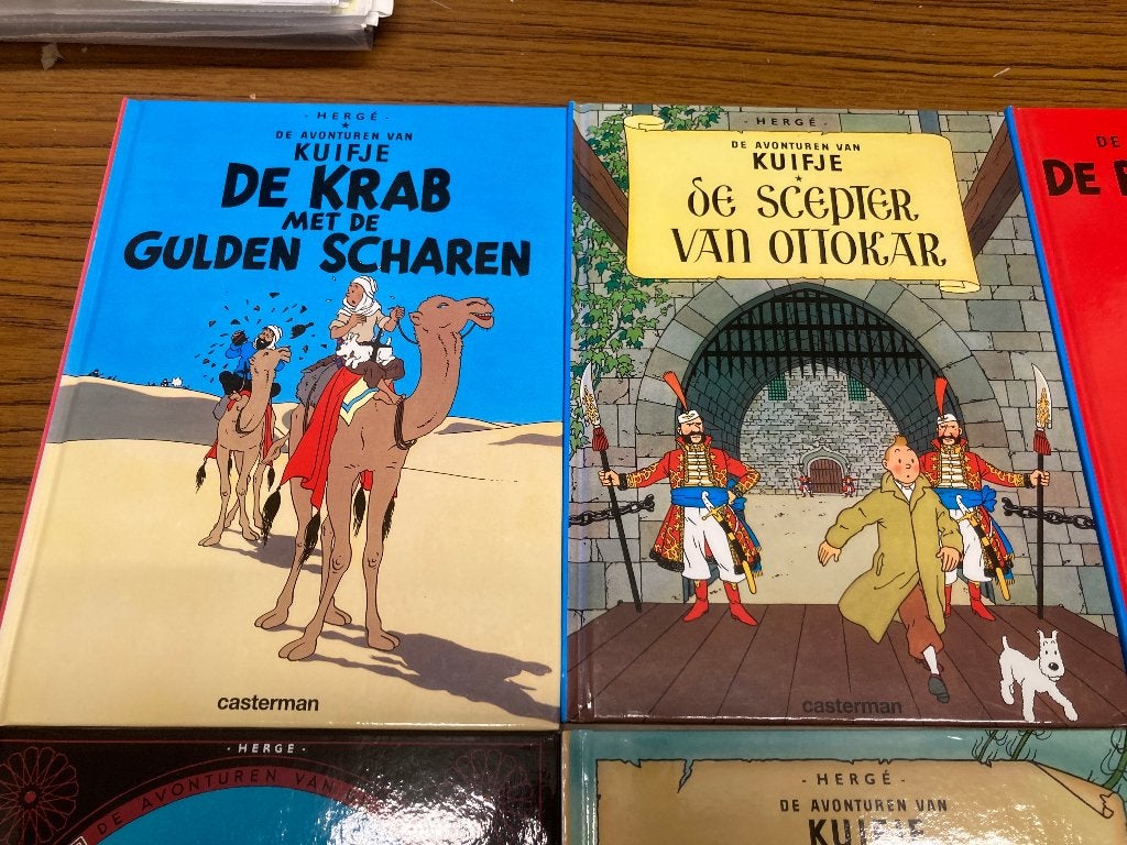 T.K. nog 7 hardcover stripboeken van Kuifje, Meerdere stripboeken, Ophalen of Verzenden, Zo goed als nieuw, Herge