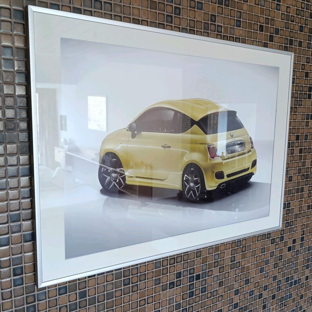 Zeldzame dealer plaat Fiat 500 Zagato (helaas nooit gemaakt), Ophalen of Verzenden, Auto's