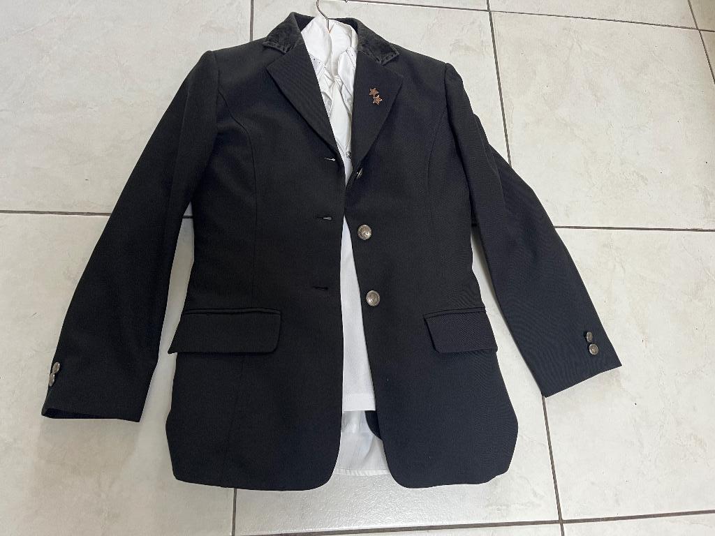 Blazer en blouse wedstrijd Paardrijden S, Dieren en Toebehoren, Paardrijkleding, Dressuur, Ophalen of Verzenden, Zo goed als nieuw