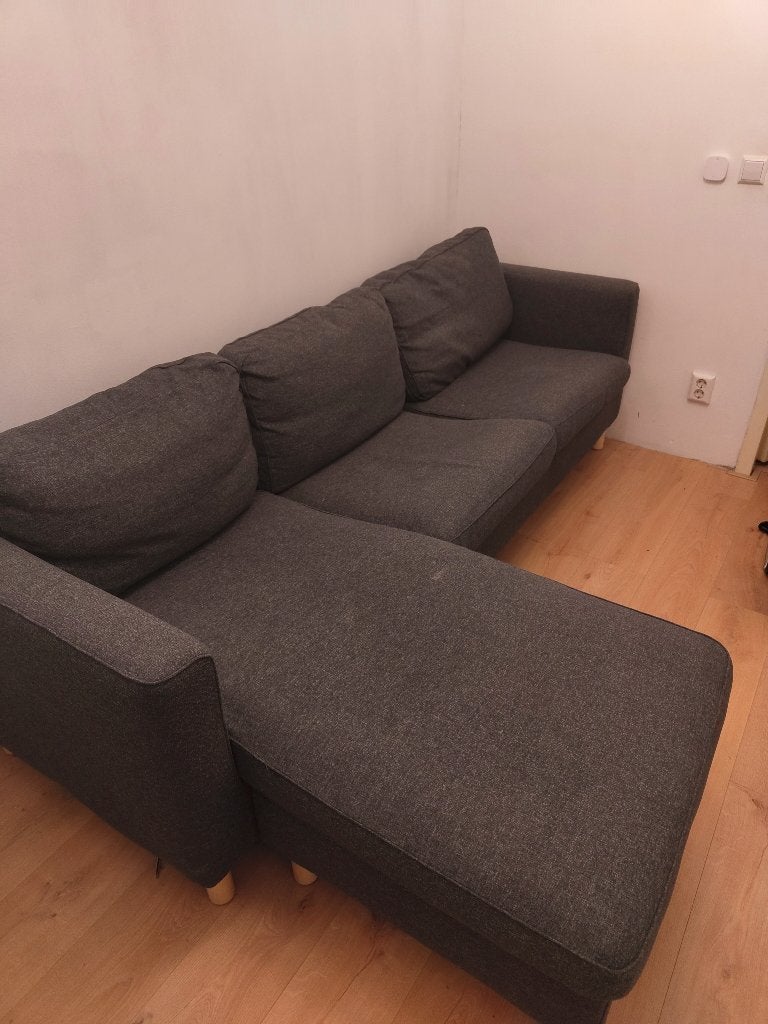 Ikea 3-zits bank met chaise longue, Ophalen, Hoekbank, Driepersoons, Zo goed als nieuw