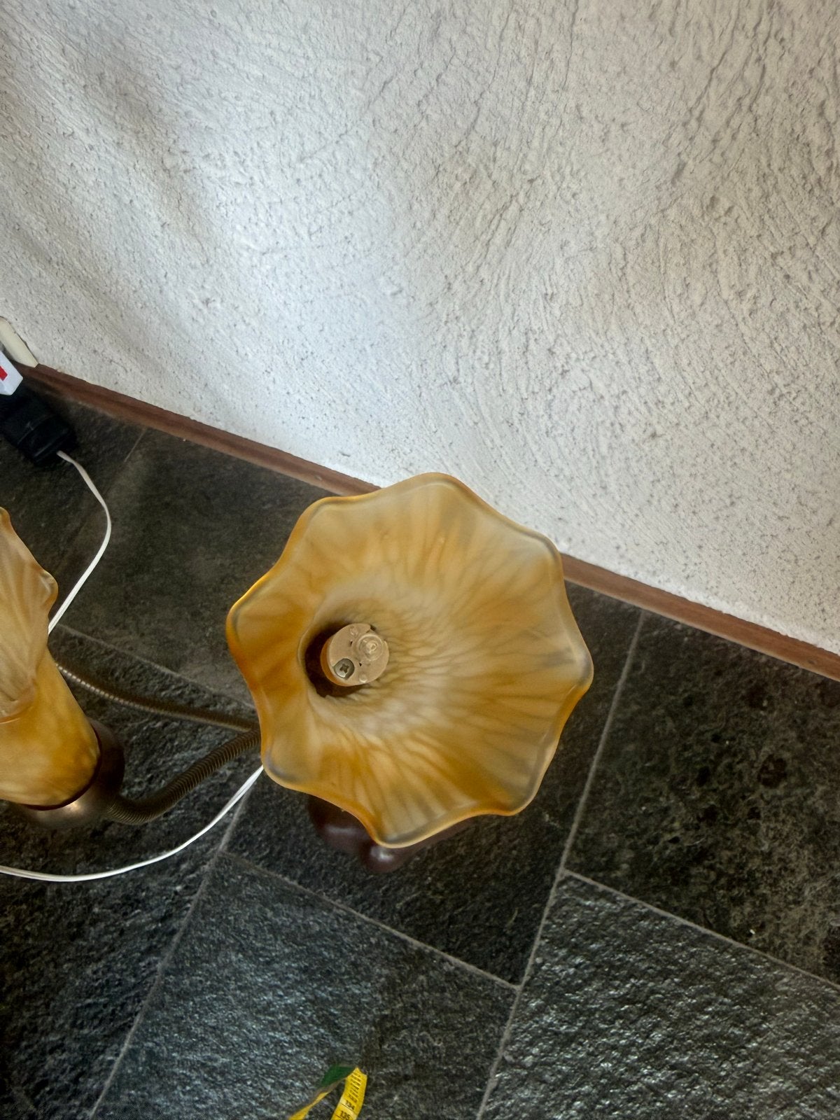 Vintage tafellamp met 3 kelken - Sfeerlamp, Huis en Inrichting, Ophalen, Gebruikt, Overige merken, Vintage