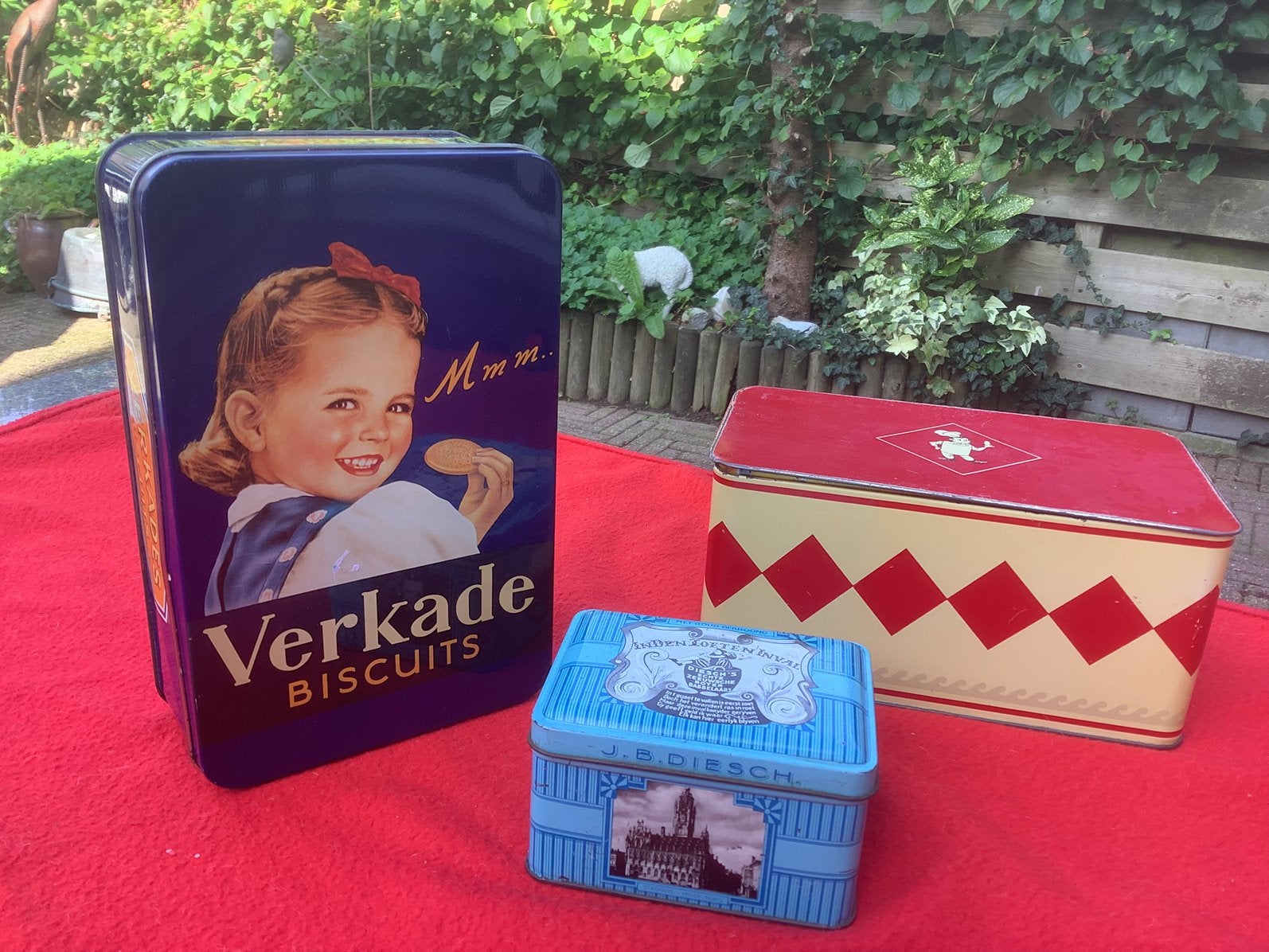 Blikje verkade bolletje zeeuwse babbelaars ( in een koop ), Ophalen of Verzenden, Gebruikt, Koek(jes), Bolletje