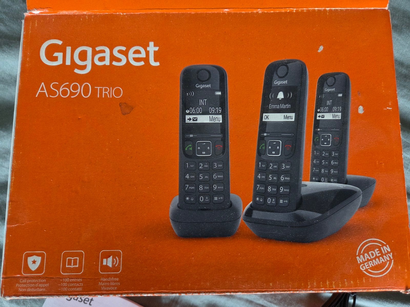 Gigaset AS690 Trio draadloze DECT-telefoons, Ophalen of Verzenden, Nieuw, 3 handsets