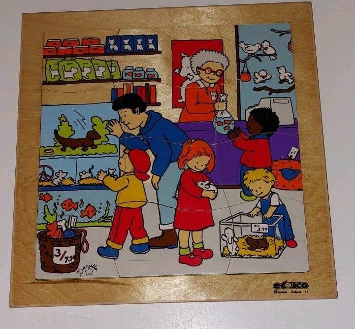 2 laags puzzel educo dierenwinkel, Kinderen en Baby's, Speelgoed | Kinderpuzzels, Ophalen of Verzenden, Meer dan 50 stukjes