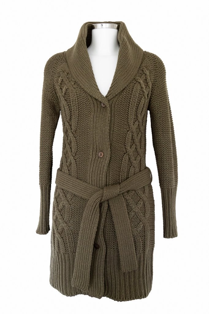 Yaya olijfgroen gebreid vest maat S, Kleding | Dames, Ophalen of Verzenden, Yaya, Maat 36 (S), Gedragen