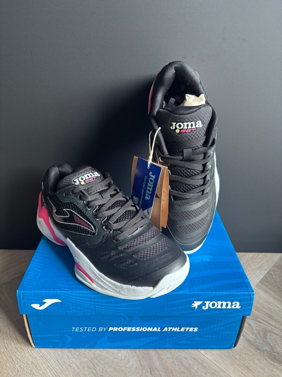 Joma Set Lady 2501 tennisschoenen zwart/roze maat 37 – nieuw, Overige merken, L00, Schoenen, Nieuw