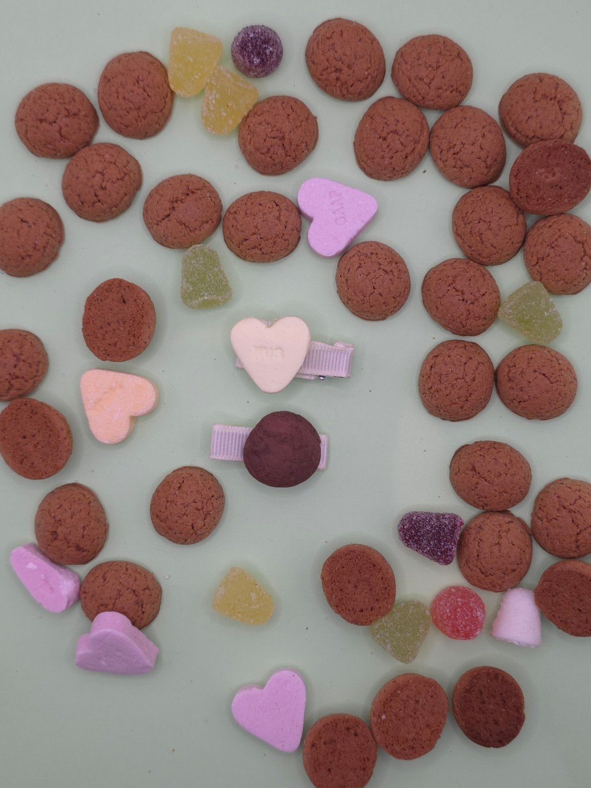 Sinterklaas Haarspeldjes: Kruidnoot & Fruithartje Set, Ophalen of Verzenden, Nieuw
