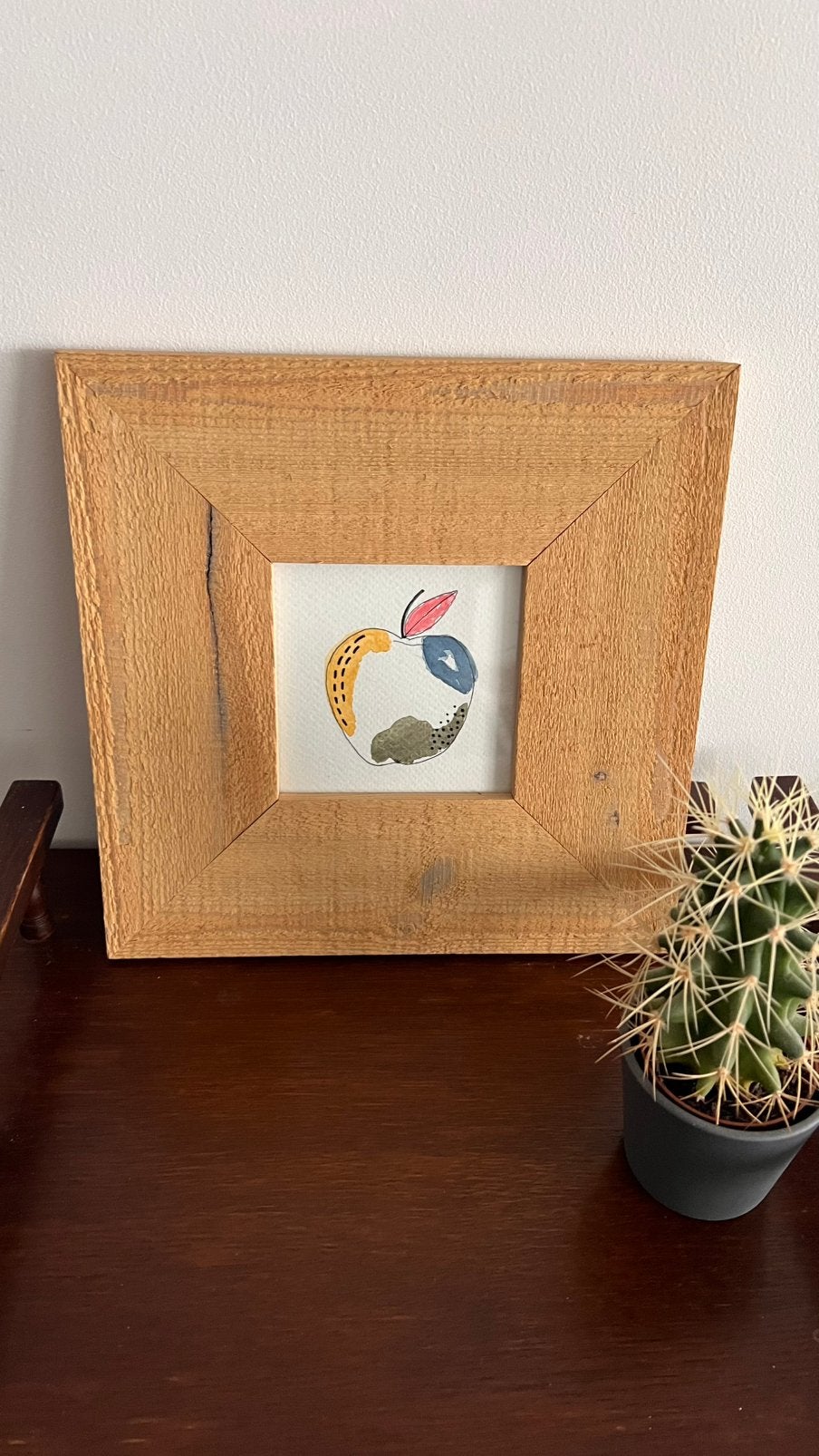 Aquarel | Appel 2 | Handgeschilderd | Uniek, Ophalen of Verzenden, Handgeschilderd, Aquarel, Overig onderwerp