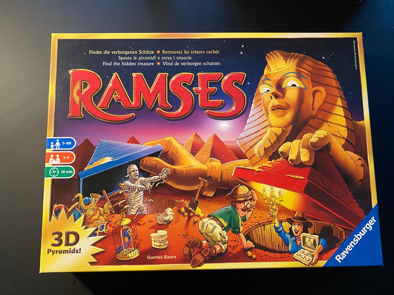 Ramzes 3D Piramides Bordspel Ravensburger, Drie of vier spelers, Ophalen of Verzenden, Gebruikt