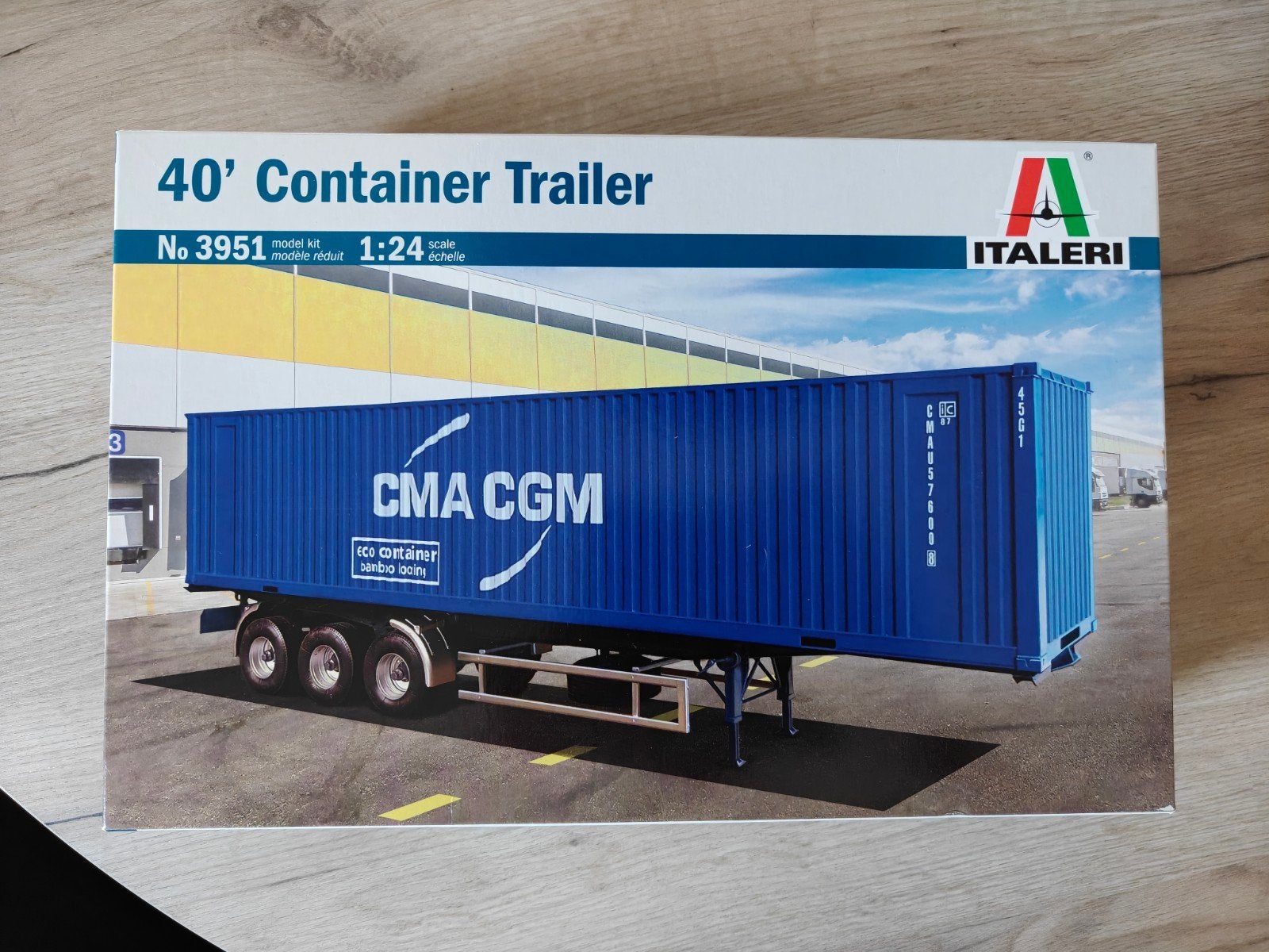 italeri containertrailer 40" 1:24, Ophalen of Verzenden, Nieuw, Truck, Italeri