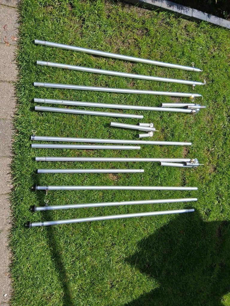 Aluminium voortent/luifel stokken omloopmaat 8/9, Ophalen