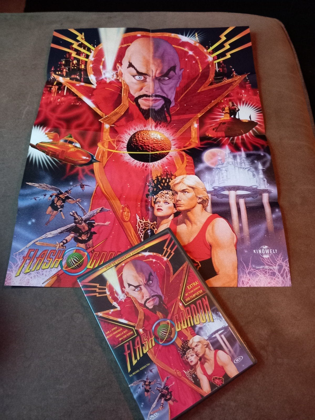 Flash Gordon DVD met poster - Sci-Fi Klassieker, Engels, Nederlands, Ophalen of Verzenden, Zo goed als nieuw