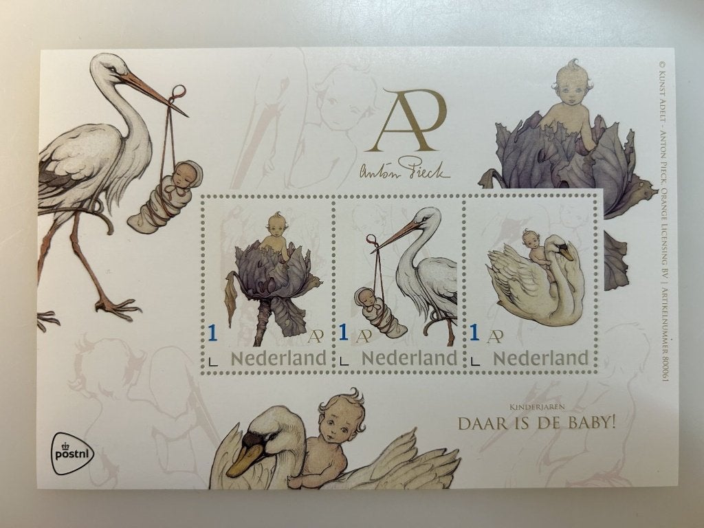 Daar is de baby! Anton Pieck postzegelvel, Postzegels en Munten, Postzegels | Nederland, Ophalen of Verzenden, Na 1940, Postfris