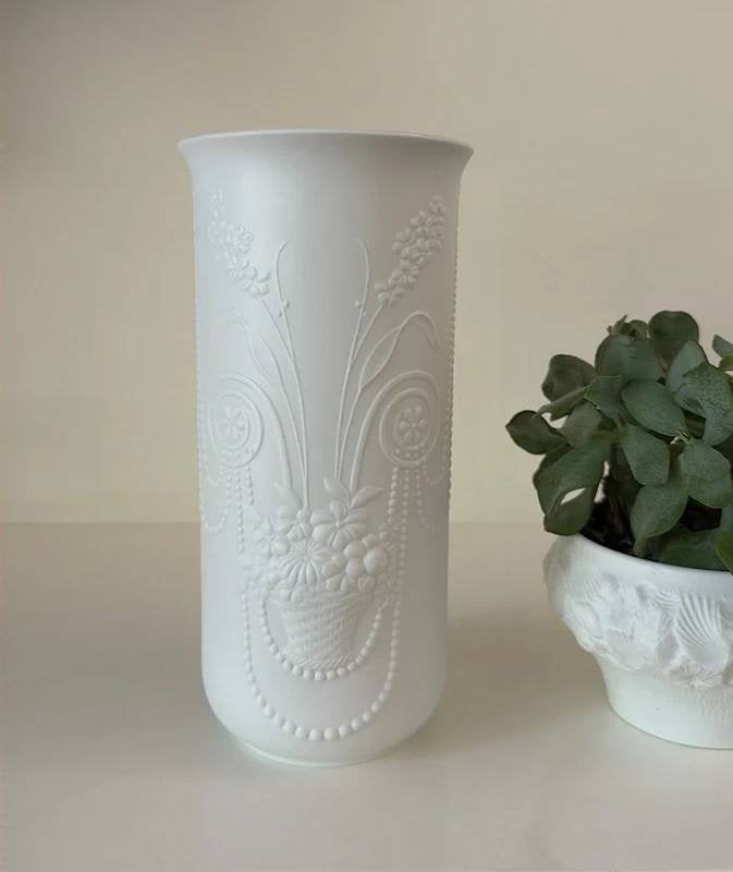 Kaiser Manfred Frey biscuit vaas, 24 cm, Wit, Ophalen of Verzenden, Zo goed als nieuw