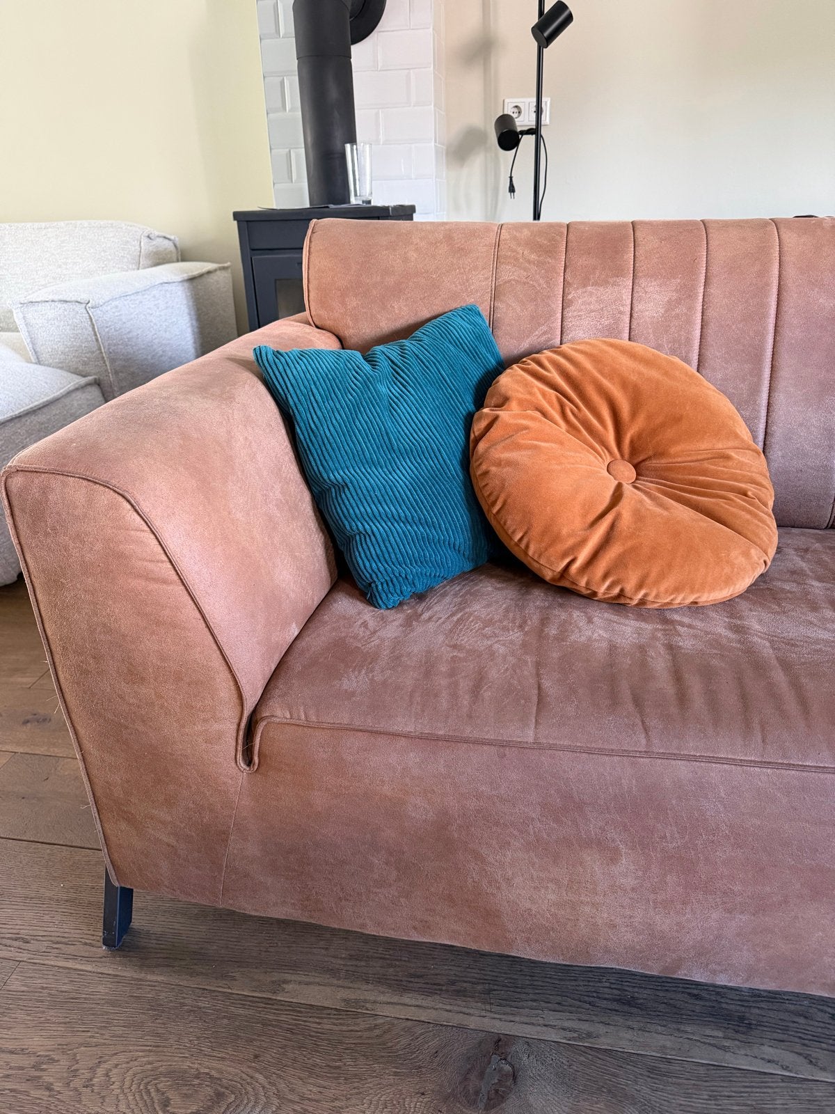 Henders & Hazel 2,5-zitsbank in cognac kleur, Huis en Inrichting, Ophalen, Gebruikt, Driepersoons, 75 tot 100 cm