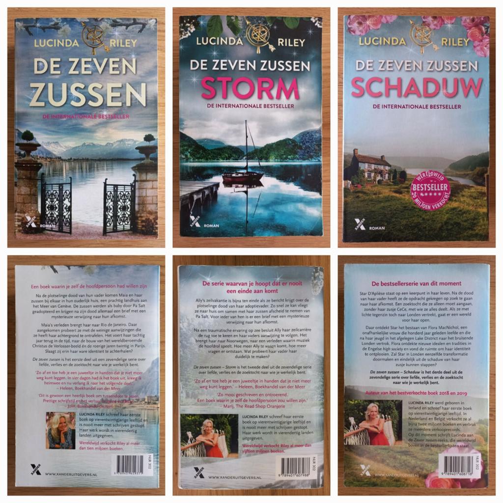 DE ZEVEN ZUSSEN, deel 1+2+3 Lucinda Riley, ZGAN/IZGS, €15,-, Boeken, Ophalen of Verzenden, Gelezen