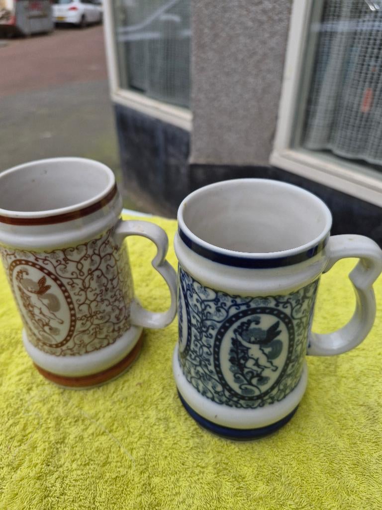 Bogucice bierpullen, geproduceerd in Polen en Steins, Antiek en Kunst, Antiek | Keramiek en Aardewerk, Ophalen