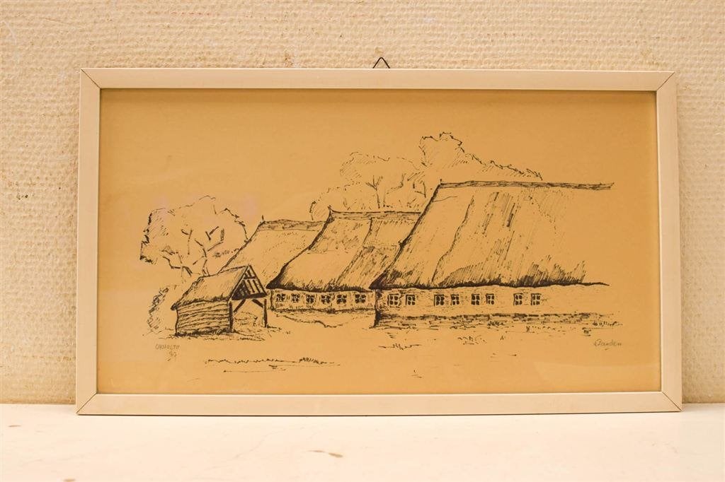 Prent Tekening van huisjes 49888
