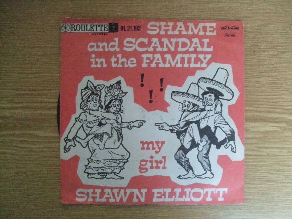 SHAWN ELLIOTT    SHAME AND SCANDAL IN THE FAMILY / MY GIRL, Ophalen of Verzenden, 1960 - 1969, Zo goed als nieuw, 7 inch