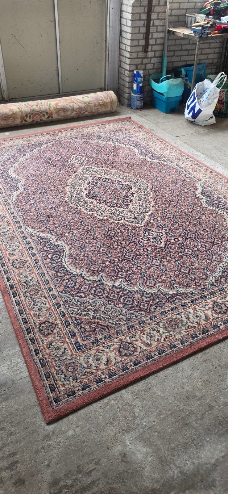 prachtig groot vintage oud roze Perzisch tapijt 300x200!, Perzisch, 200 cm of meer, Ophalen of Verzenden, Zo goed als nieuw