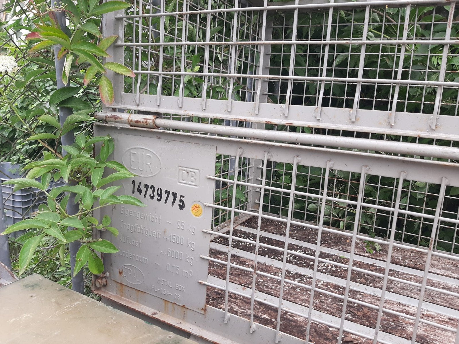 2x Stalen pallet box kooi euro afmeting, Ophalen, Gebruikt, 100 cm of meer, 60 cm of meer