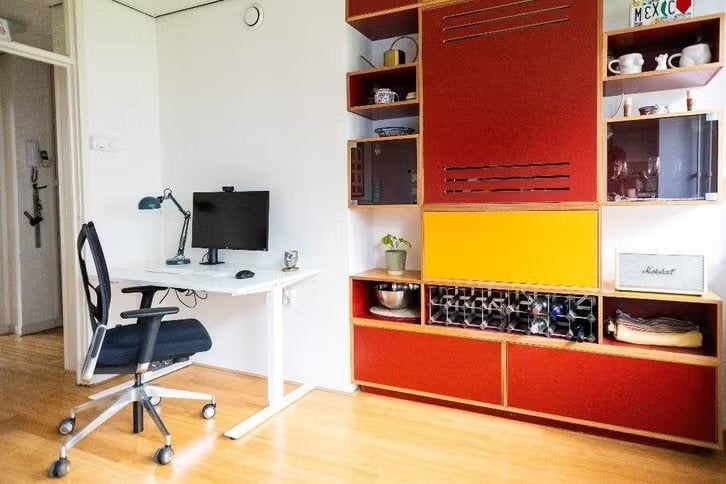 IKEA TROTTEN zit-sta bureau wit 120x70 cm - handslinger, Ophalen, Zit-sta bureau, Gebruikt, 120 cm